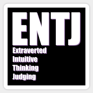 ENTJ The Commander MBTI types 3B Myers Briggs personality Sticker